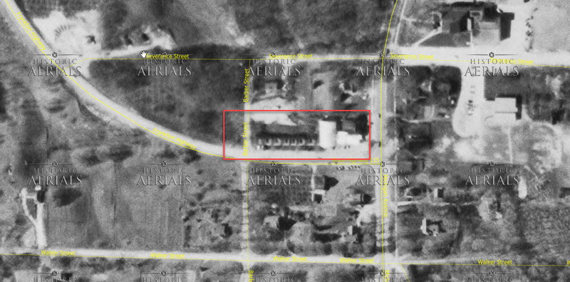 Rices Service and Cabins - 1954 Aerial